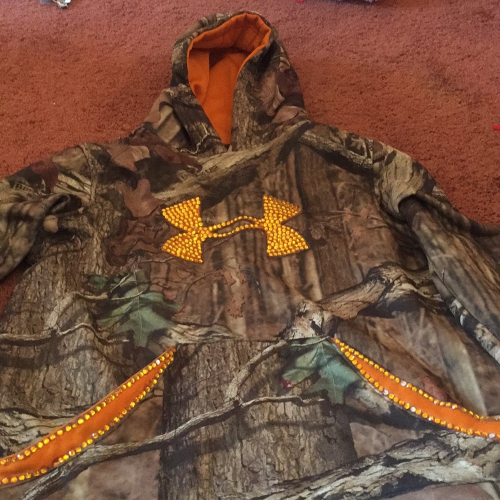 Bedazzled under armor camp sweatshirt